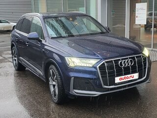 2020 Audi Q7 45 TDI II (4M) Рестайлинг, синий, 6500000 рублей, вид 4