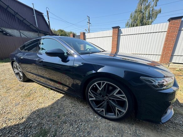 2019 Audi A7 50 TDI II (4K), синий, 5300000 рублей - вид 12
