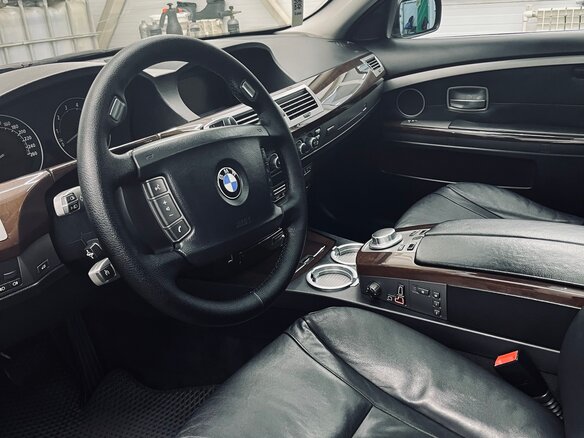 2008 BMW 7 серии 740i IV (E65/E66) Рестайлинг, чёрный, 850000 рублей - вид 6