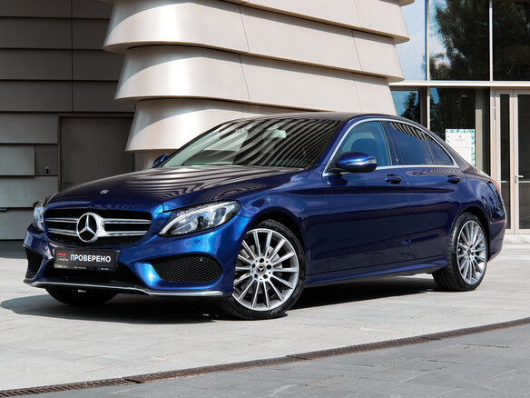 2017 Mercedes-Benz C-Класс 180 9G-TRONIC IV (W205), синий, 2200000 рублей - вид 4