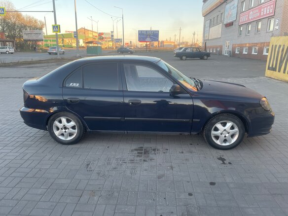 2004 Hyundai Accent II Рестайлинг, синий, 290000 рублей - вид 1