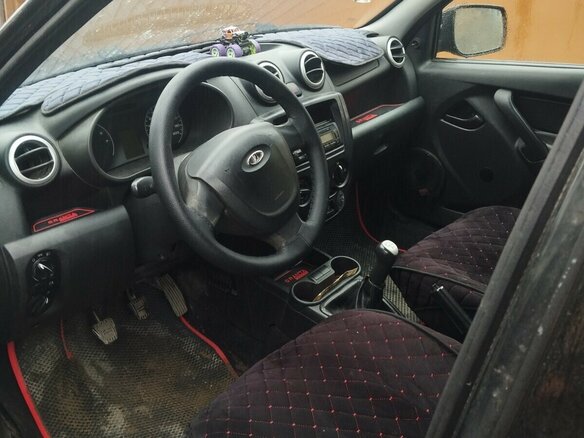2012 Lada (ВАЗ) Granta I, чёрный, 185000 рублей - вид 5