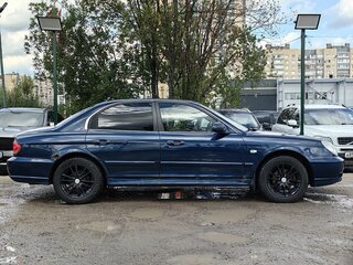 2008 Hyundai Sonata ТагАЗ IV (EF) Рестайлинг, синий, 209000 рублей, вид 4