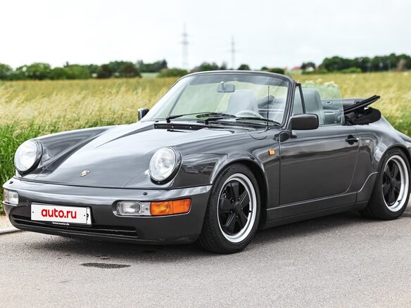 1991 Porsche 911 Carrera III (964), серый - вид 1