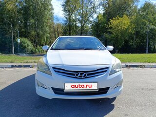 2014 Hyundai Solaris I Рестайлинг, белый, 525000 рублей, вид 1