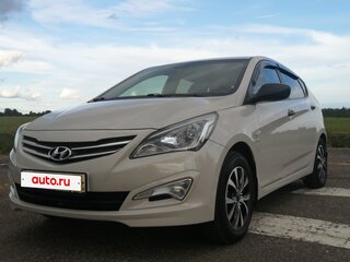 2015 Hyundai Solaris I Рестайлинг, бежевый, 925000 рублей, вид 1
