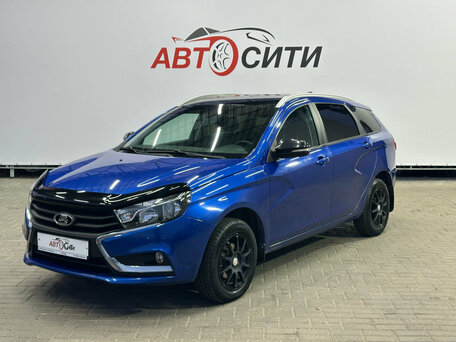 2021 Lada (ВАЗ) Vesta SW I, синий, 1135000 рублей, вид 3