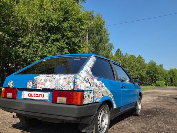 2000 Lada (ВАЗ) 2108, синий, 90000 рублей - вид 4