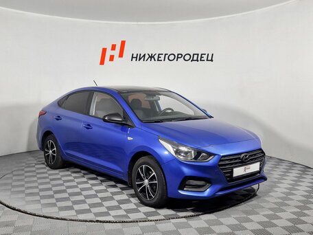 2019 Hyundai Solaris II, синий, 929000 рублей, вид 3