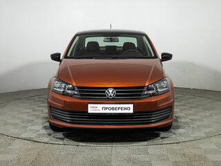 2018 Volkswagen Polo V Рестайлинг, оранжевый, 1099700 рублей, вид 2