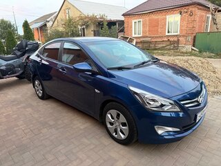 2014 Hyundai Solaris I Рестайлинг, синий, 560000 рублей, вид 3