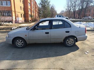 2005 Hyundai Accent ТагАЗ II, серебристый, 150000 рублей, вид 4