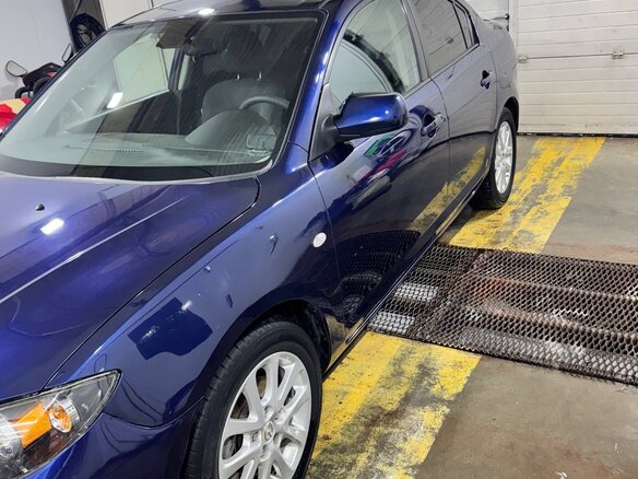 2008 Mazda 3 I (BK) Рестайлинг, синий, 620000 рублей - вид 4