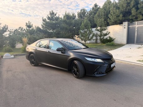 2021 Toyota Camry VIII (XV70) Рестайлинг, синий, 3200000 рублей, вид 3