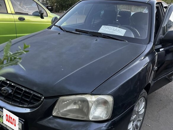 2009 Hyundai Accent ТагАЗ II, чёрный, 390000 рублей - вид 5