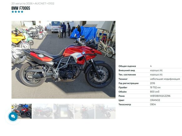 2015 BMW F 700 GS, оранжевый, 677000 рублей - вид 5