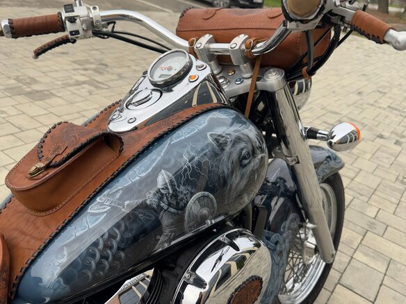 2003 Honda Shadow 750, синий, 690000 рублей - вид 6