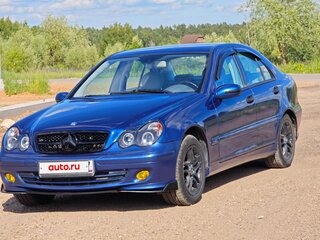 2004 Mercedes-Benz C-Класс 180 II (W203) Рестайлинг, синий, 550000 рублей, вид 1