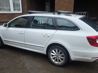 2014 Skoda Superb DSG II Рестайлинг, белый, 1349000 рублей, вид 4