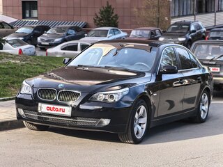 2008 BMW 5 серии 520i V (E60/E61) Рестайлинг, чёрный, 1100000 рублей, вид 1