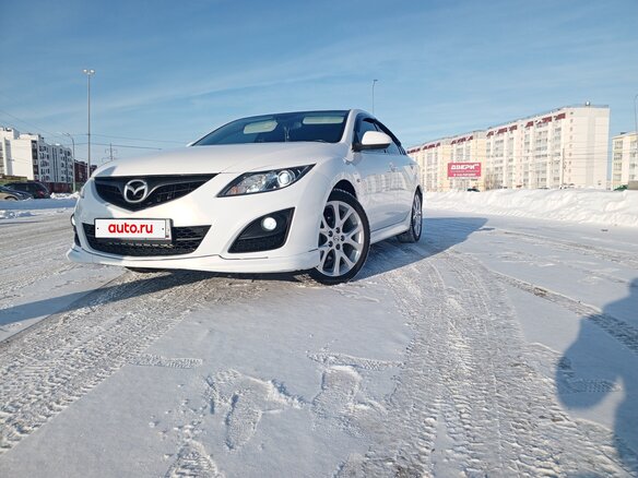 2011 Mazda 6 II (GH) Рестайлинг, белый, 830000 рублей - вид 2