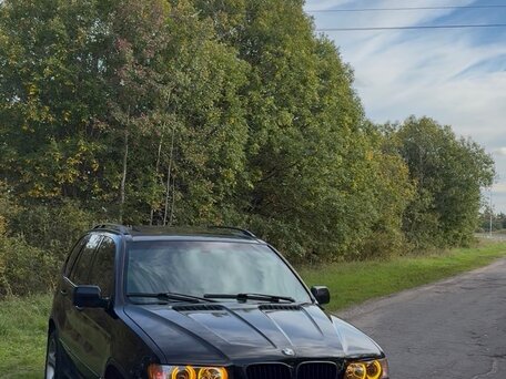 2001 BMW X5 4.4i I (E53), чёрный, 890000 рублей, вид 2