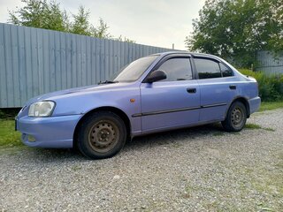 2007 Hyundai Accent ТагАЗ II, фиолетовый, 130000 рублей, вид 2
