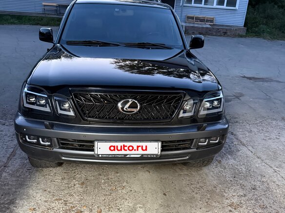 2004 Lexus LX 470 II Рестайлинг, чёрный - вид 1
