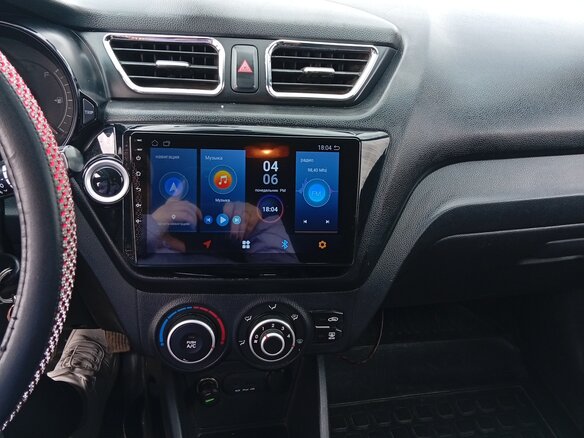 2012 Kia Rio 5-speed III, голубой, 550000 рублей - вид 8