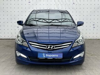 2016 Hyundai Solaris I Рестайлинг, синий, 915000 рублей, вид 2