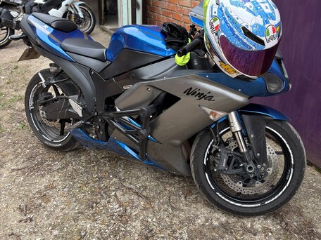 2008 Kawasaki ZX-6R Ninja, синий, 450000 рублей, вид 2