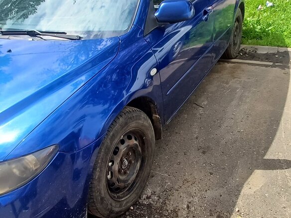 2006 Mazda 6 I (GG) Рестайлинг, синий, 510000 рублей - вид 2