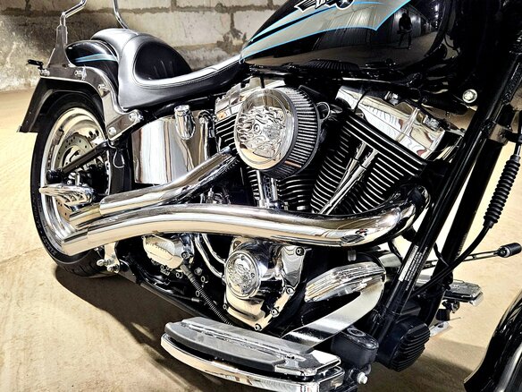 2009 Harley-Davidson Fat Boy, чёрный, 890000 рублей - вид 3