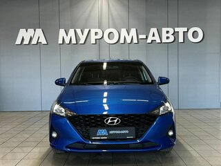 2021 Hyundai Solaris II Рестайлинг, синий, 1380000 рублей, вид 2