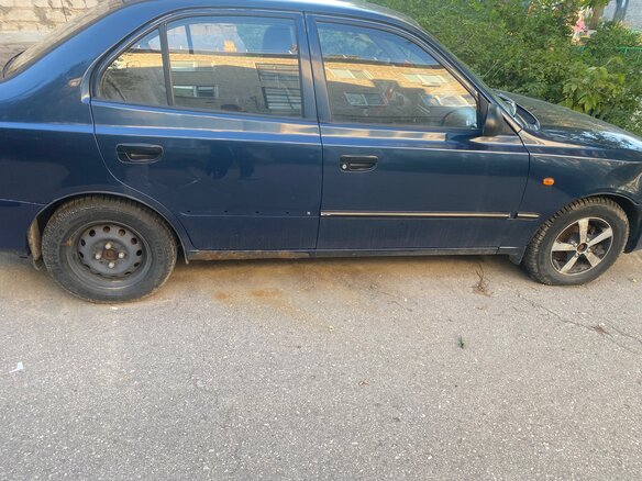 2009 Hyundai Accent ТагАЗ II, синий, 320000 рублей - вид 2