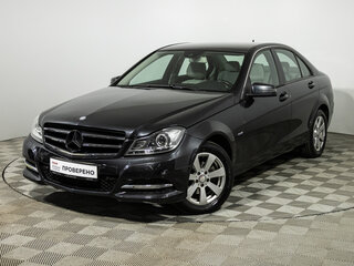 2012 Mercedes-Benz C-Класс 180 BlueEFFICIENCY III (W204) Рестайлинг, чёрный, 1399700 рублей, вид 1