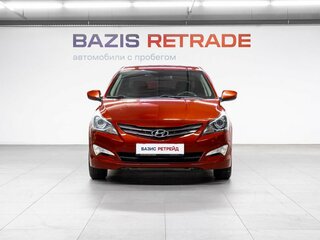 2015 Hyundai Solaris I Рестайлинг, красный, 1219000 рублей, вид 2
