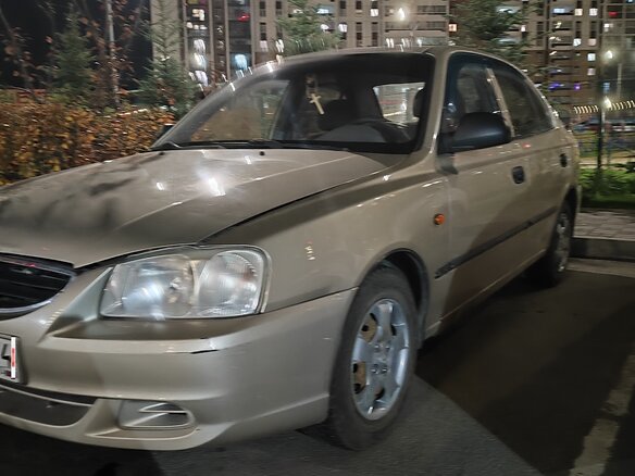 2004 Hyundai Accent ТагАЗ II, бежевый, 220000 рублей - вид 2
