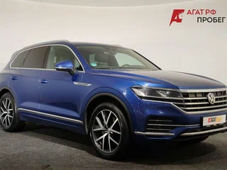2018 Volkswagen Touareg III, синий, 3600000 рублей, вид 3