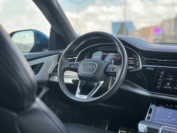 2021 Audi Q8 55 TFSI I (4M), синий - вид 10