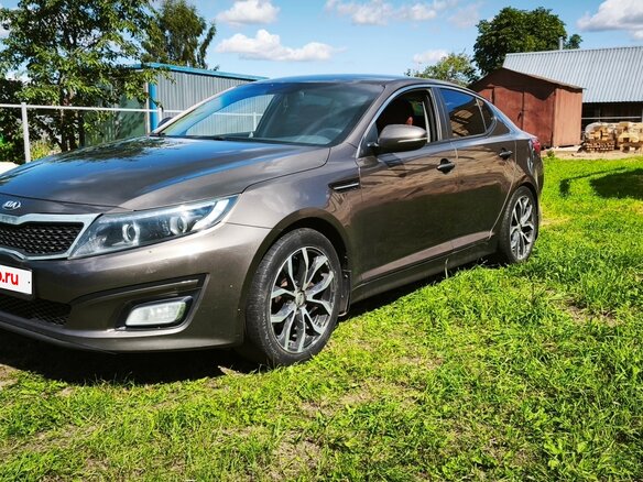 2014 Kia Optima III Рестайлинг, бежевый, 1125000 рублей