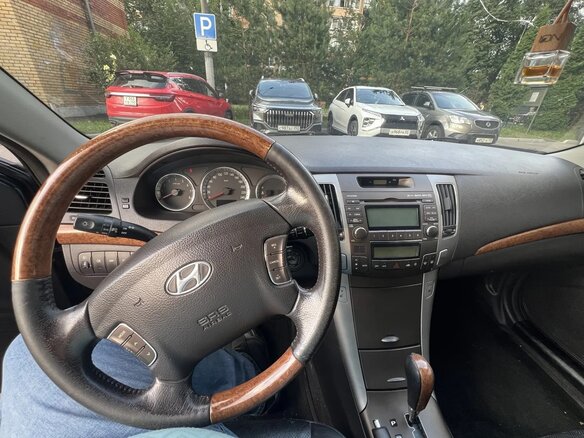 2008 Hyundai Sonata V (NF) Рестайлинг, чёрный - вид 5