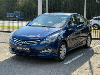 2016 Hyundai Solaris I Рестайлинг, синий, 819000 рублей, вид 3