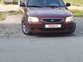 2007 Hyundai Accent ТагАЗ II, красный, 360000 рублей, вид 1