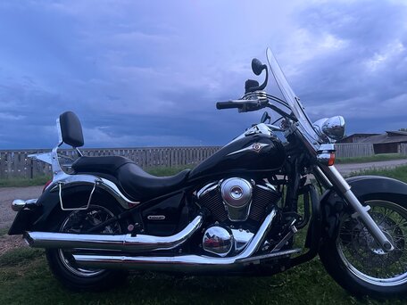 2007 Kawasaki VN900 Vulcan, чёрный, 670000 рублей, вид 1