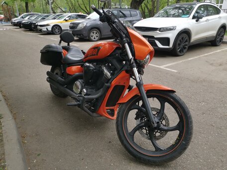 2016 Yamaha XVS1300, оранжевый, 750000 рублей, вид 4