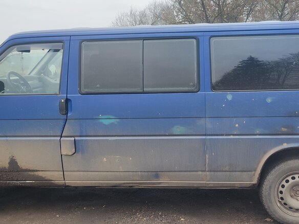 2003 Volkswagen Transporter Long T4, синий, 320000 рублей - вид 1
