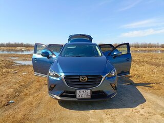 2018 Mazda CX-3 I Рестайлинг, синий, 1600000 рублей, вид 3