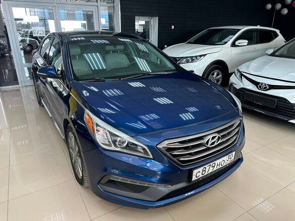 2015 Hyundai Sonata VII (LF), синий - вид 2