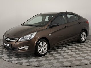 2015 Hyundai Solaris I Рестайлинг, коричневый, 920000 рублей, вид 1